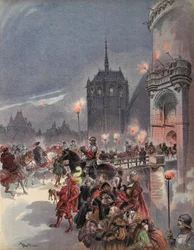 Ricevimento di Carlo V ad Amboise, illustrazione da 